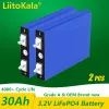 1-2pcs liitokala 3.2v 100AH ​​105AH 30AH 50AH LIFEPO4 배터리 12V 24V 48V 전기 RV 골프 자동차 실외 태양 에너지 충전 가능