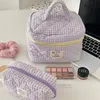 2024 New Berry Color Plaid Bag Cosmetic Sag