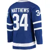 Jerseys de hockey respirant Auston Matthews 34 Marner 16 John Tavares 91 Nylander 88 Rielly 44 Campbell 36 Spezza 19 Blue White 2022 Classic Third Black Size S-xxxl