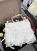 Spódnice japoński styl preppy słodki mini girl biała kawaii łuk High talia koronka A-line spódnica streetwear gyaru wiosenne lato