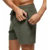 Pantaloncini da spiaggia di moda subacquee chiusura elastica bauli da nuoto maschi shorts a secco veloce con tasche con cerniera