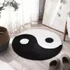 Carpets Yin et Yang Symbole Cercle du cercle Soft Soft Tapis Black and White Circle Digital Carpet pour chambre à coucher avec caractéristique chinoise