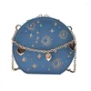 Sacchetti da sera Fashion Sky Sky Round Round Women Borse Cross Generale Luxury Circular Lady Lady Piccola borsa da donna