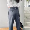 Capris TB New Office Lady Castary Grey Suit Pants女性ブラッククラシックナインポイントパンツ女性ストリートウェア韓国ファッションストレートパンツ