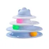 Toys 4 niveaux Cat Toy Tower Turntable Roller Balls