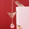 Bookmark With Butterfly Tassels Book Holder Pendant Stylish Chinese Feather Metal