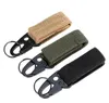 Tactical Clip Band Gear Keeper Keychain Carabiner Clip - Nylon Belt Key Ring Holder Utility Hanger Keychain Hook Compatible with Molle Bags