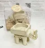 Titulares de velas 50pcs/lote presente de casamento e decorações resina elefante castiçal Lucky Tea Light Solter