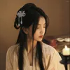ヘアクリップ1ペアレトロな中国スタイルの女性のためのヘアピンパールフラワーバレット古代ブライダルヘッドドレスクラシックジュエリー