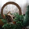 Dekorativa blommor Jul Vine Wreath Garland Diy Supply Rustic Wedding Decor Accessory Floral Wreaths Fract Door Xmas Rattan Ring Frame