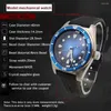 Zegarek mechaniczny Męski Zegarek mechaniczny NH35 Ruch Sapphire Glass żywica ramka wodna wodoodporna obudowa Wyłoka Luminous w nocy