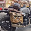 Bolsas de silla de monada de motocicleta vintage impermeable motocross bolsas de silla de montar bolsillo de cola de motos portátiles de cuero bolso de asiento trasero 240418