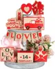 Decorazione per feste di San Valentino a strati Lettera d'amore in legno a strati Lettera Valentines Craft Wedding Fai da te Felice 2024 arredamento per casa