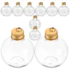 Decorative Figurines 10 Pcs Christmas Spherical Bottle Chrismas Decor Milk Coffee Bottles Portable Juice Ball Tinner The Pet Sealing Cold