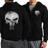 Heren Hoodies Sweatshirts Y2K Zipper Hoodie Skull Series Patroon Gedrukt Zwart Oversized kleding 2023 Nieuwe Punk Harajuku Casual bestselling Hoodie 240425