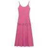 Basic Casual Dresses Designer Dress Knitted camisole pink dress for women