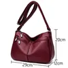 Abendtaschen 2024 Faden MS Leder Handtaschen Sack Ein Hauptfemme-Designer-Marke Ladies Top-Griff Crossbody Schulter für Frauen