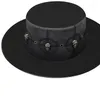 Boinas unisex steampunk Top sombreros con decoraciones 5 pulgadas de alto cosplays accesorios de disfraces para hombres