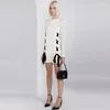 Casual Dresses Long Sleeved Dress Fashionable Ribbon Tied Rope Round Neck