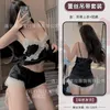 Arbeit Kleider England Stil sexy Fraueneiseis Seidensaugen Spitze Satin Kleidung süße Outfits für zweiteilige Set Frauen Shorts Freizeit AO18