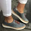 Casual Shoes Hollow Out Women's Hand-stitched Striped Breathable Elastic Band Flat Suitable For Wide Leg Sneaker