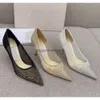 Luxus Mesh Diamond High Heels Schuhe Frauen flacher Schuh Neue Farbbohrer Pailletten Designer Damen Hochzeitsfeier Weiß atmungsaktives kristall hohe Heeled Schuhe mit Kasten