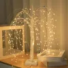 Willow LED Willow Christmas Tree Night Light 192leds Touch Control 8 Modies Lampada fata per la festa della camera da letto Decorazione per la casa