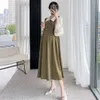 Vestidos de maternidad Sweaters de invierno para mujer embarazada Versión coreana de longitud media