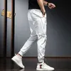 Men's Pants Mens casual pants summer thin ice silk quick drying classic cotton ultra-thin fit for sale long wrinkle pockets new mens loose and looseL2404