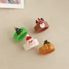 Cluster anneaux Noël pour les femmes santa claus arbre elk ring 2024 sweet mignon acrylique de fête pour enfants bijoux en gros