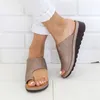 Sapatos casuais Mulheres chinelas planas sola macia big toe sandal plataforma confortável corretor ortopédico bunion