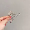 Clips de cheveux Barrettes Fashion Butterfly Coiffes Claws Hollow Zinc Alloy Beautiful Golden Butterfly Clats Class Woman Hair Accessoires 240426