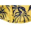 Autumn New Men's Hawaiian Style Print Leaf Prild Slim Fit Fllar Long Sleved dla mężczyzn