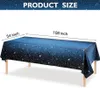 Party Decoration Disposable 137x274cm Starry Sky Tablecloth Clouds Stars Table Cloth Birthday Decor Kids Andults Galaxy Baby Shower