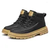 Casual Shoes Men High Top Men's Fashionable Hiss Boots With Taller Heel Lift Insula 7CM Plus Size 37-48