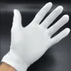 Guantes de algodón blanco trabajo de guantes a granel para películas de manejo en seco Guantes de spa Guantes altos altos Herramientas de trabajo de limpieza para el hogar