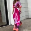 Robes de fête Summer Chic Loose Playsuit Commuter Commuter à manches courtes Modèle à manches plissées Femmes de combinaison 2024 V