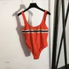 Merk zwemkleding vrouwen bikini-ontwerper slinger uit één stuk zwempak mode brief logo ondergoed zwempakken sexy vakantie strand 26 april