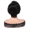 Peruk 13x4 Pixie Cut Wig Spets Human Hair Wigs For Women Straight Short Bob Wig Spets Frontal Wig Preppluck Brasilianska mänskliga hår peruker