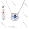 Colares de colar de swarovskis Colares de pingente de alta qualidade de alta qualidade elemento de colar de diamante fluido Cristal Cristal Rainbow White Chain for Women 5631