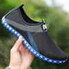 Chaussures décontractées Sole douce coulant en tissu de sport extérieur respirant baskets légers pour les hommes