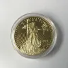 4 st icke -magnetiska frihet Eagle 2011 2012 Badge Gold Plated 32 6 mm American Staty Drop Acceptabla mynt