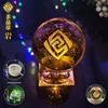 Genshin Impact Dios de la versión LED Crystal Ball Luminoso 7 Elemento Cosplay Toy Ornaments Regalos para niños Propiedades de decoración del hogar Figuras 240425