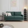 64" W Fabric Upholstered Love seat with metal Legs/High Resilience Sponge Couch for Living Room, Bedroom, Apartment