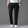 Jeans masculinos verão slim jeans da perna reta masculina pura calça casual masculina negra de jovens novos negócios calças casuais de tamanho grande