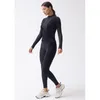 Aktive Hemden Herbst Winter halb Reißverschluss Fitness Yoga Shapewear Frauen im Freien Sport lang Ärmeln schnelle Trocknungskippe