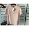 Summer New Mens Tee Designer Womens Short Sleeved Shoulder Gold Button Hot Stamped Cotton T-shirt For Couples