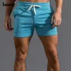 Shorts masculinos Senhoras plus size 3xl mens casual 2022 verão novo renda sexy tight azul cinza praia Q240427