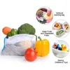 Sacs à provisions KF-Toy Organisation de stockage Mesh Sac Organisateur Washable Reutilisable Produce for Playroom Game