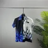 Summer Mens Casual CampCollar Short Sleeve Shirts Retro Flame Printing Pattern Hawaiian Beach Silk Shirts 240423